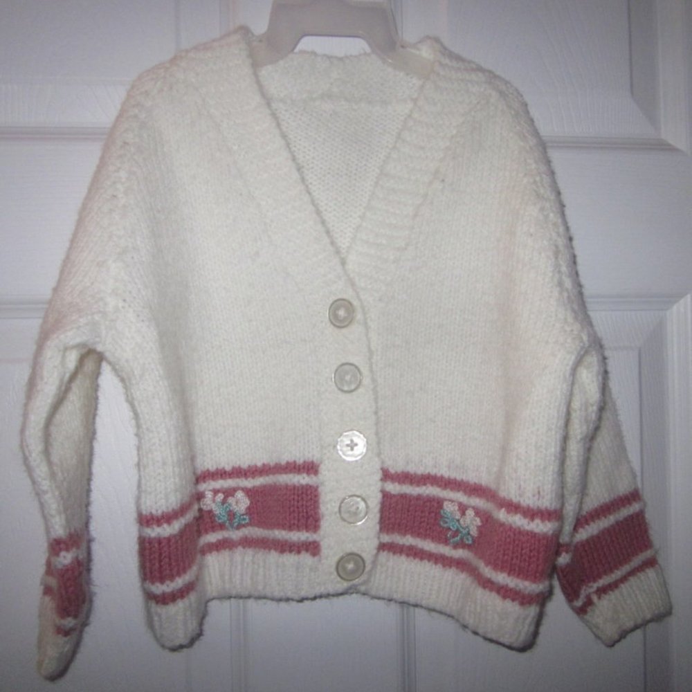 Hand-knit toddler sweater